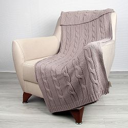 Béžová bavlnená deka Homemania Couture, 170 x 130 cm