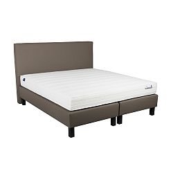 Béžová boxspring posteľ Revor Domino, 200 × 160 cm