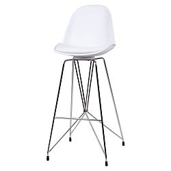 Biela barová stolička sømcasa Brett
