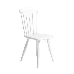 Biela jedálenská stolička z borovicového dreva SOB Irelia