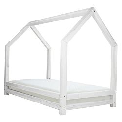 Biela jednolôžková posteľ z borovicového dreva Benlemi Funny, 120 × 200 cm
