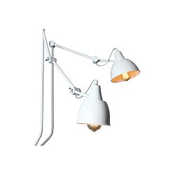 Biela nástenná lampa pre 2 žiarovky Custom Form Coben