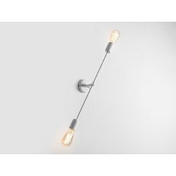 Biela nástenná lampa pre 2 žiarovky Custom Form Twigo, šírka 60 cm