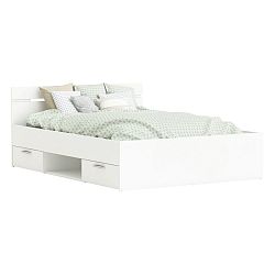 Biela posteľ Tim, 140 x 190 cm