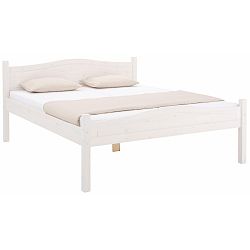 Biela posteľ z masívneho borovicového dreva Støraa Barney, 180 x 200 cm