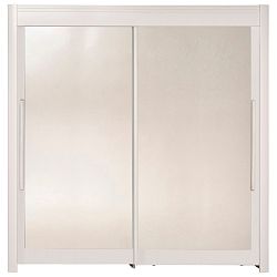 Biela šatníková skriňa s posuvnými dverami Parisot Adorlée, šírka 200 cm
