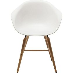 Biela stolička s opierkami Kare Design Forum