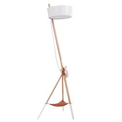 Biela voľne stojacia lampa s odkladacím priestorom Woodendot Ka L