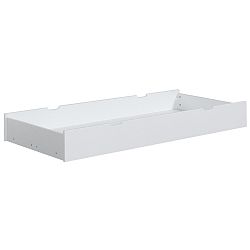 Biela zásuvka z masívneho borovicového dreva pod detskú posteľ Pinio Mini, 160 × 70 cm
