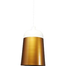 Biele stropné svietidlo s detailmi v zlatej farbe Kare Design La Oila, ⌀ 33 cm