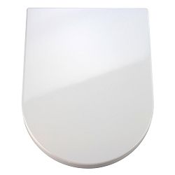 Biele WC sedadlo s jednoduchým zatváraním Wenko Premium Palma, 46,5 x 35,7 cm