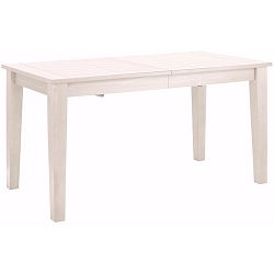 Biely drevený rozkladací jedálenský stôl Støraa Amarillo, 150 × 76 cm
