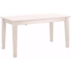Biely drevený rozkladací jedálenský stôl Støraa Amarillo, 180 × 76 cm