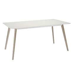 Biely jedálenský stôl s prírodnými nohami Furnhouse Life, 160 x 90 cm