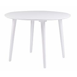 Biely jedálenský stôl z dreva kaučukovníka Folke Lotte
