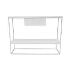 Biely konzolový stolík Take Me HOME Lubin, 100 × 30 cm