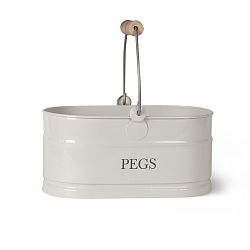 Biely košík na štipce Garden Trading Peg Bucket