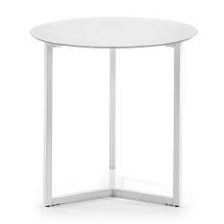 Biely odkladací stolík La Forma Marae, ⌀ 50 cm