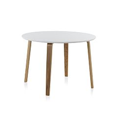 Biely okrúhly jedálenský stôl Geese, ⌀ 110 cm
