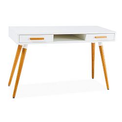 Biely písací stôl Signal Milan, dĺžka 120 cm