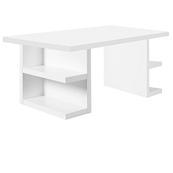 Biely pracovný stôl TemaHome Multi, dĺžka 160 cm
