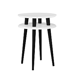 Biely príručný stolík s čiernymi nohami Ragaba UFO, Ø  45 cm