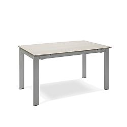 Biely rozkladací jedálenský stôl Design Twist Montijo