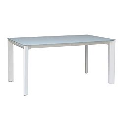 Biely rozkladací jedálenský stôl sømcasa Lisa, 140 x 90 cm