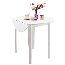 Biely skladací jedálenský stôl Støraa Trento Quer, ⌀ 92 cm