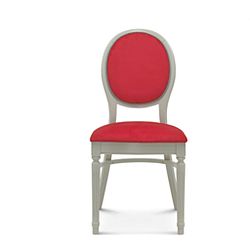 Červená drevená stolička Fameg Lise
