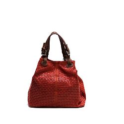 Červená kožená kabelka Isabella Rhea Ariya
