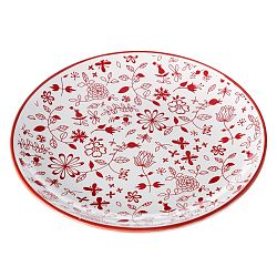 Červeno-biely tanier Unimasa Meadow