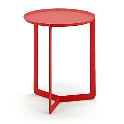 Červený príručný stolík MEME Design Round, Ø 40 cm