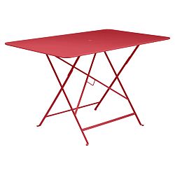 Červený skladací záhradný stolík Fermob Bistro, 117 x 77 cm