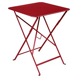 Červený záhradný stolík Fermob Bistro, 57 x 57 cm