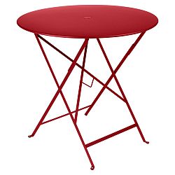 Červený záhradný stolík Fermob Bistro, Ø 77 cm