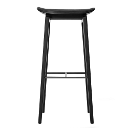 Čierna barová stolička NORR11 NY11, 75x30 cm
