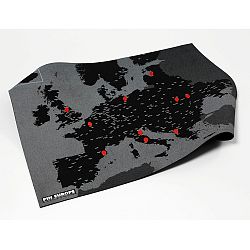 Čierna nástenná mapa Európy Palomar Pin World, 100 x 80 cm
