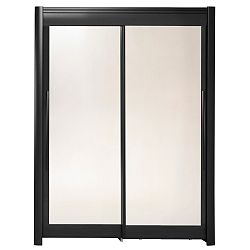 Čierna šatníková skriňa s posuvnými dverami Parisot Adorlée, šírka 160 cm