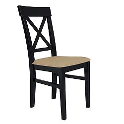 Čierna stolička s béžovým sedadlom BSL Concept Hinn