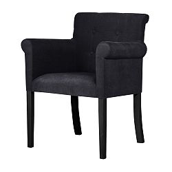 Čierna stolička s čiernymi nohami Ted Lapidus Maison Flacon
