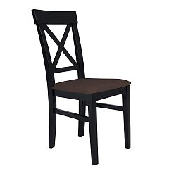 Čierna stolička s hnedým sedadlom BSL Concept Hinn