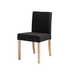 Čierna stolička s prírodnými nohami Custom Form Wilton
