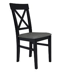 Čierna stolička s tmavosivým sedadlom BSL Concept Hinn