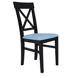 Čierna stolička so svetlomodrým sedadlom BSL Concept Hinn