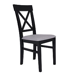 Čierna stolička so svetlosivým sedadlom BSL Concept Hinn