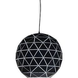 Čierne stropné svietidlo Kare Design Triangle, Ø 60 cm