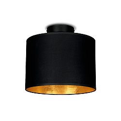 Čierne stropné svietidlo s detailom v zlatej farbe Sotto Luce MIKA, Ø 25 cm