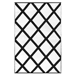 Čierno-biely obojstranný vonkajší koberec Green Decore Diamond, 90 × 150 cm