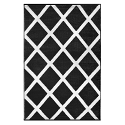 Čierno-biely obojstranný vonkajší koberec Green Decore Granda, 120 × 180 cm